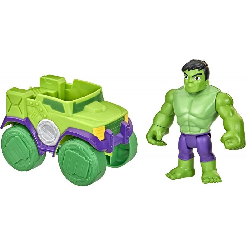 Hasbro - Marvel Spidey e I Suoi Fantastici Amici, action figure di Hulk e veicolo Smash Truck, F39895L00