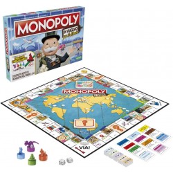 Hasbro - Monopoly In Viaggio per il Mondo, gioco da tavolo per famiglie e bambini - F40071031