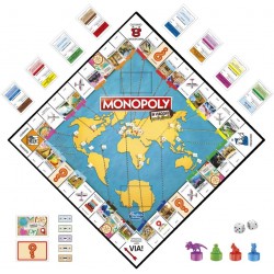 Hasbro - Monopoly In Viaggio per il Mondo, gioco da tavolo per famiglie e bambini - F40071031