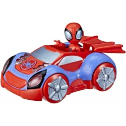 Hasbro - Marvel Spidey e i suoi fantastici amici, veicolo Web-Crawler con tecnologia Glow Tech, con luci e suoni - F4530