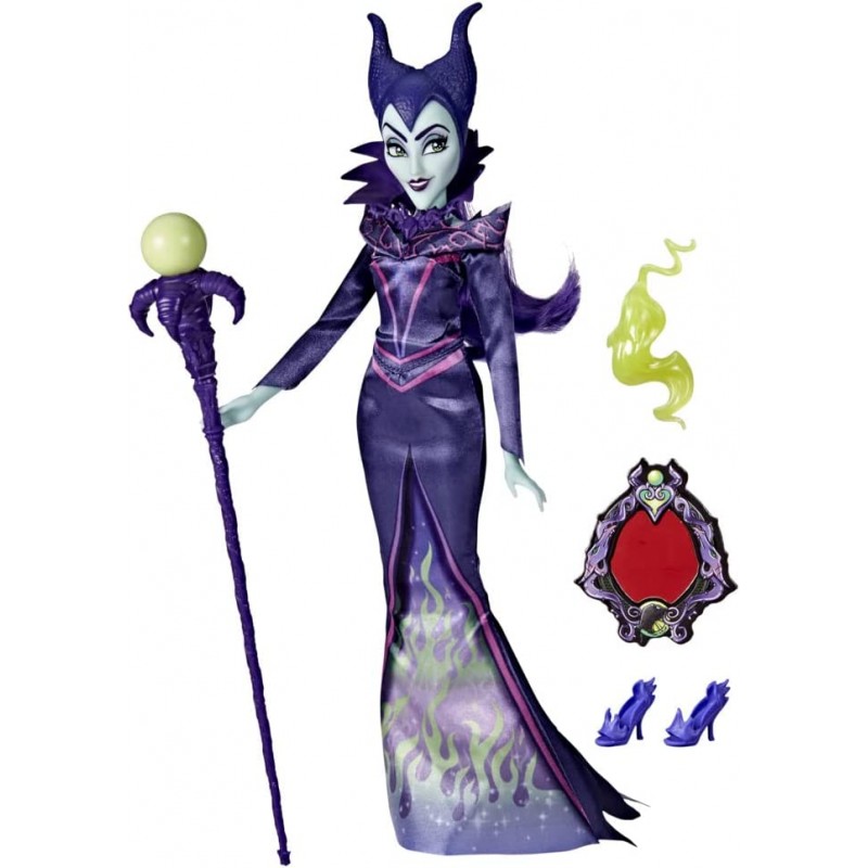 Hasbro - Disney Villains - Malefica, Fashion Doll con Accessori e Vestiti Rimovibili, F45615X21