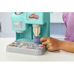 Hasbro - Play-Doh, Kitchen Creations, La Caffetteria Super Colorata, playset con 20 accessori e 8 vasetti di pasta modellabile -