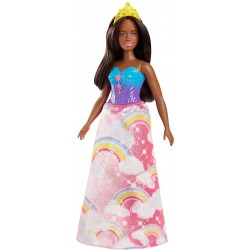 Mattel - Barbie Principessa Mulatta della Baia dell Arcobaleno, dal Mondo di Dreamtopia, FJC98