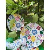 Piatti Fondi plastificati per alimenti Twenty - Flowers - 8 pz - Ø cm 24, FLOWERS2T