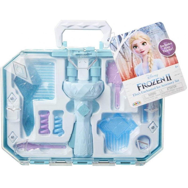 giochi preziosi disney frozen 2, vanity accessory set, valigetta con  accessori per acconciature