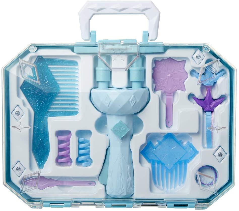 giochi preziosi disney frozen 2, vanity accessory set, valigetta con  accessori per acconciature