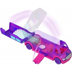 Polly Pocket Pollyville Party Limo with Play Areas, Lila Doll E More