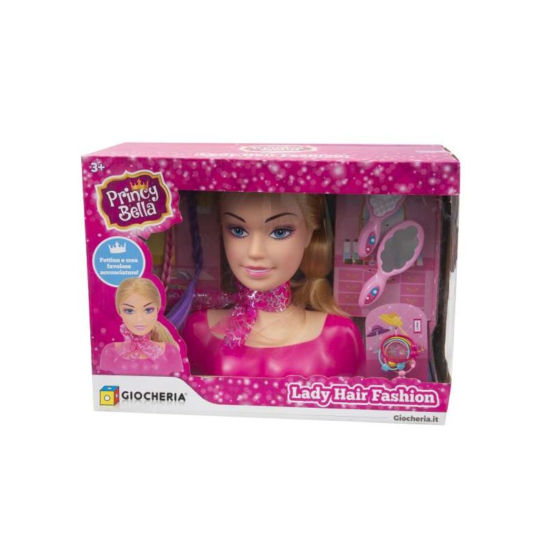 PRINCY BELLA - Piccola Princy Testa da Pettinare con mille Accessori-GGI190215 PRINCY BELLA - Piccola Princy Testa da Pettinare con mille Accessori-GGI190215