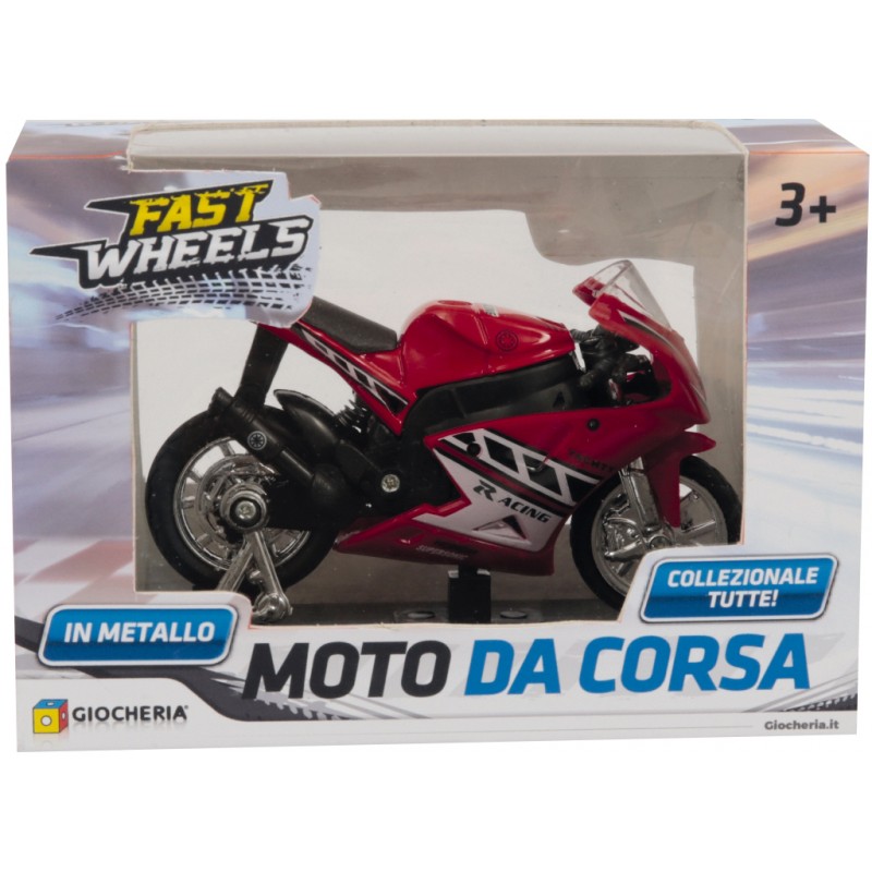 FAST WHEELS - Moto da Corsa Die Cast 4 Modelli Assortiti