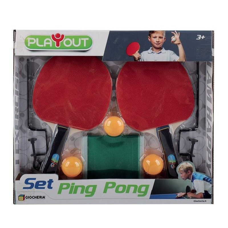 Playout - Set Ping Pong 2 Racchette, Rete e 3 Palline, GGI210002