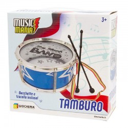 Music Mania - tamburo con tracolla e bacchette, GGI210088