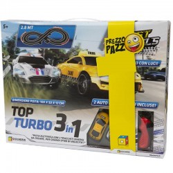 Fast Wheels - pista top turbo 3 in 1, con 2 automobili incluse, GGI210096