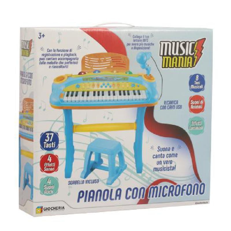 Music Mania - Tastiera con microfono e sgabello, età 3+, GGI210137