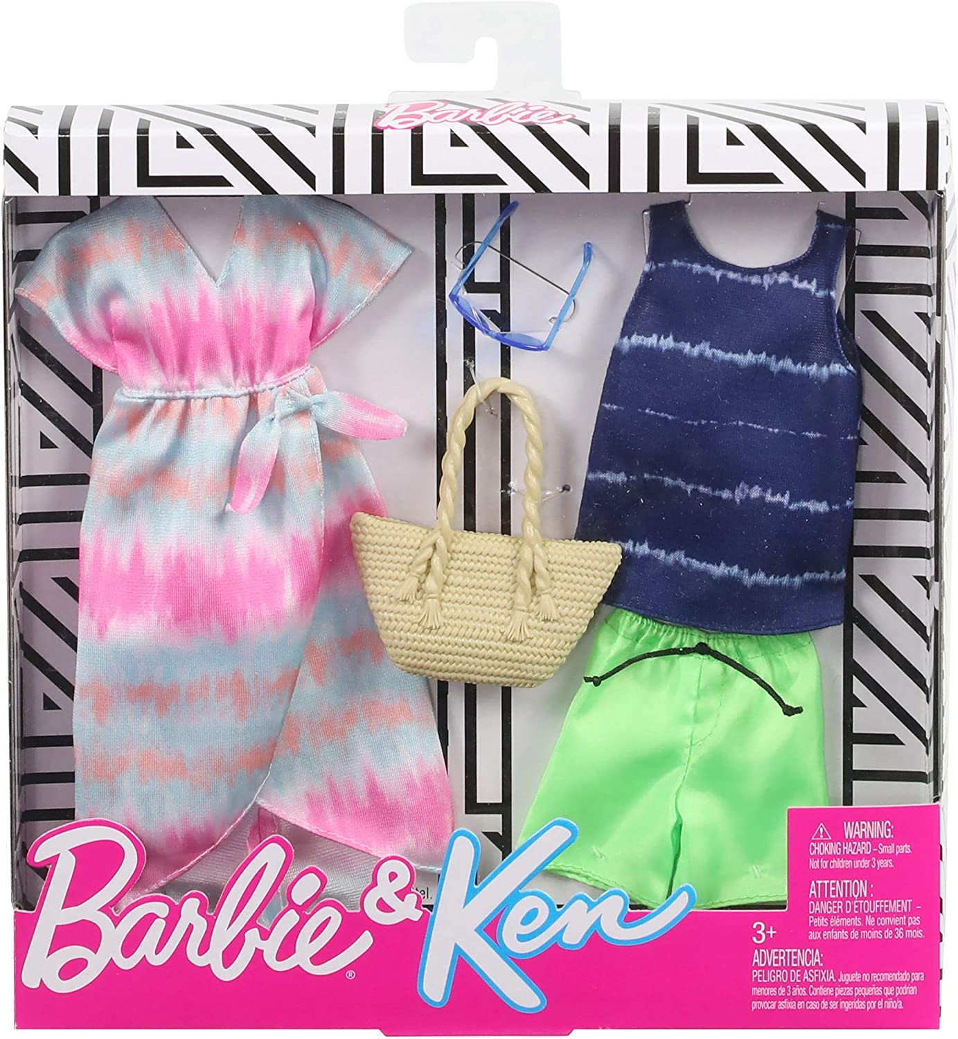 Barbie- Look Completi Ken, Set di Vestiti per Le Bambole e