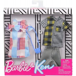 Barbie- Confezione Moda con 1 Outfit e 1 Accessorio Ciascuno Ken - GHX72