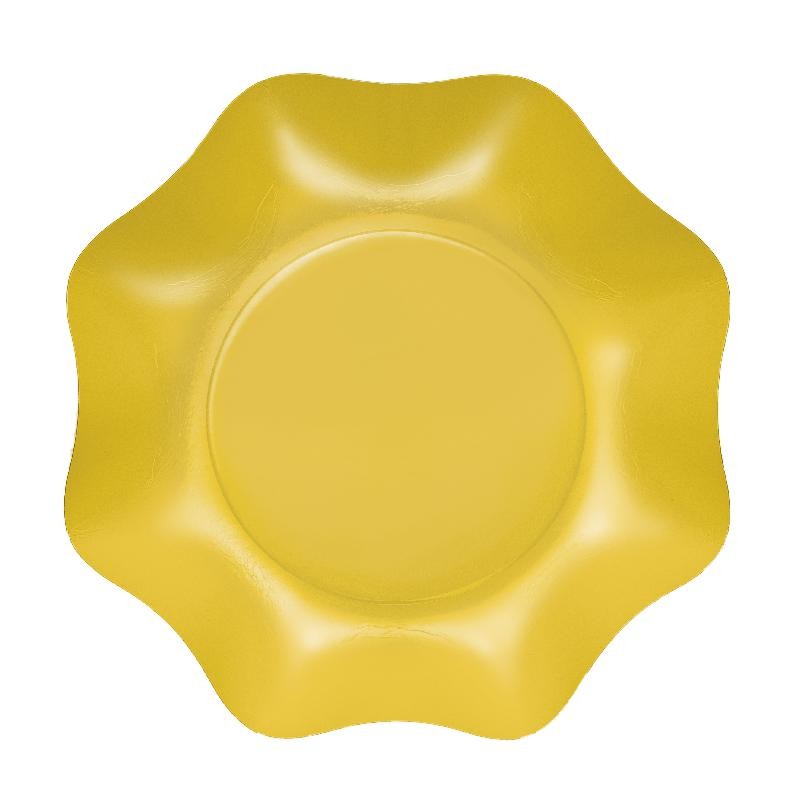 Piatti Fondi plastificati per alimenti Twenty - Giallo - 10 pz - Ø cm 24,  GIALLOSOLE2T