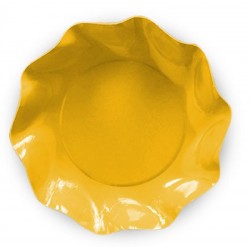 Coppette plastificate per alimenti Twenty - Giallo - 10 pz - Ø cm 14,5, GIALLOSOLE4C