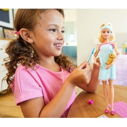 Mattel - Barbie, Wellness Playset Spa con Bambola e Accessori Giocattolo per Bambini 3+ Anni, Multicolore, GJG55