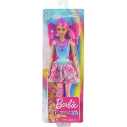 Barbie - Dreamtopia Fatina Bambola con Capelli Rosa, Ali e Coroncina, GJJ99