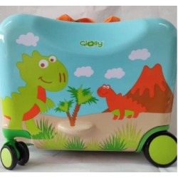 GIOLLY Trolley da Viaggio Valigia Cavalcabile Dinosauro - GPT01000