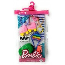 Barbie - Accessori Bambole, Colore Rosa, Blu, Verde, Giallo - GRC12