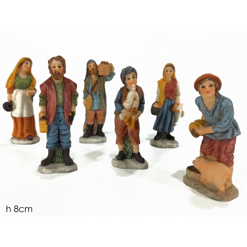 PERSONAGGIO PRESEPE 8cm 6 SOGGETTI ASSORTITI