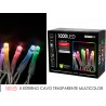 LUCI 1000 LED MULTICOLOR PER ESTERNO CAVO 15mt TRASPARENTE