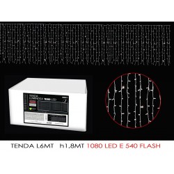 TENDA 6mt LUNGHEZZA 1,8mtH 1080 LED E 540 LED FLASH