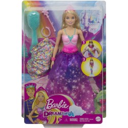 ​Barbie Dreamtopia 2in1 da Principessa a Sirena, Bambola Bionda, con 3 Outfit e Accessori, GTF92