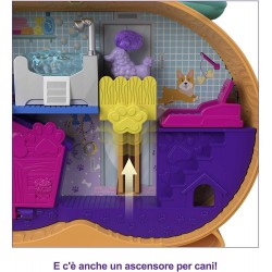 Polly Pocket Cofanetto Coccole Amici a 4 Zampe, con 2 Micro Bambole, Cagnolini e Accessori, GTN13