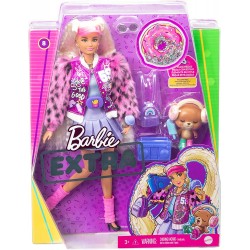 Barbie - Extra Bambola con 2 Lunghi Codini Biondi con Cucciolo e Tanti Accessori, GYJ77