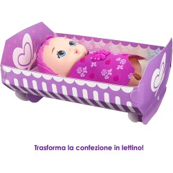 Mattel - My Garden Baby Bambola Junior Farfalla Rosa (30 cm) con Pannolino Riutilizzabile, Vestiti e Ali Rimovibili, Multicolore