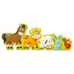 Hape- Puzzle Numbers &amp; Farm Animals, E1628