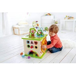 Hape- Cubo con Animaletti Gioco, Multicolore, E1810