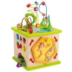 Hape- Cubo con Animaletti Gioco, Multicolore, E1810