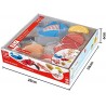 Hape Set Carne E Pesce Hape, Set di Gioco in Legno per Bambini, ingredienti E Accessori per Cucinare con Velcro per il Gioco di 