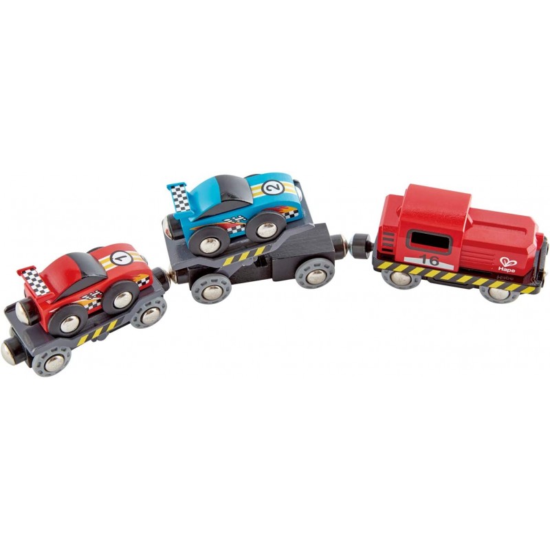 Hape - Race Car Transporter Railway - Accessori per Treno - HAPE3735