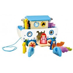 Hape Arca di Noè Trainabile, Giocattolo, Multicolore, E8049