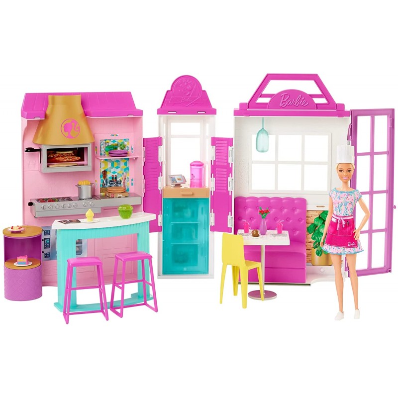 Mattel - Barbie - Playset Il Ristorante di Barbie con Bambola con Cappello  Chef e Grembiule e Oltre