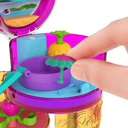 Mattel - Polly Pocket Playset Cofanetto a Forma di Frullato Tropicale, a Tema Parco Acquatico, 3 Piani e Tanti Accessori, Giocat