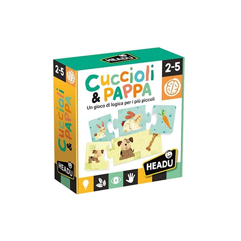 Headu- Cuccioli &amp; Pappa Gioco, Multicolore, IT20058