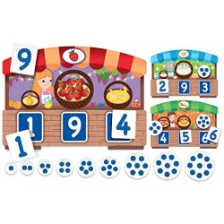 Headu- Tombola Tattile Montessori dei Numeri Gioco Educativo, Multicolore, IT20249