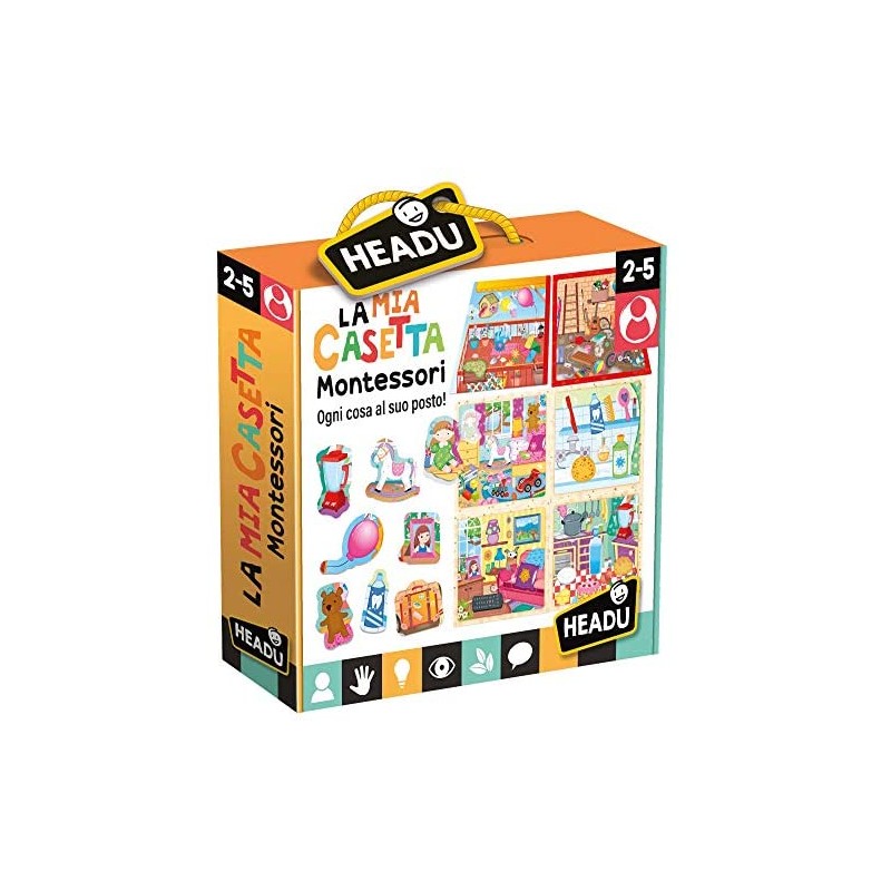 Headu-La Mia Casetta Montessori Gioco, Multicolore, IT20454