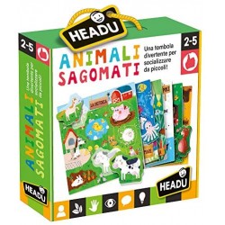 Headu-Gli Animali Sagomati Gioco, Multicolore, IT21932