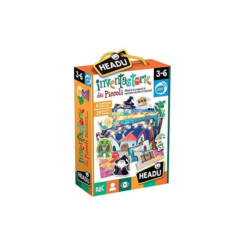 Headu- Inventastorie dei Piccoli Puzzle, Multicolore, IT22236