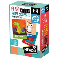 headu- Flashcards Montessori Prime Scoperte Giochi Educativi, IT23097