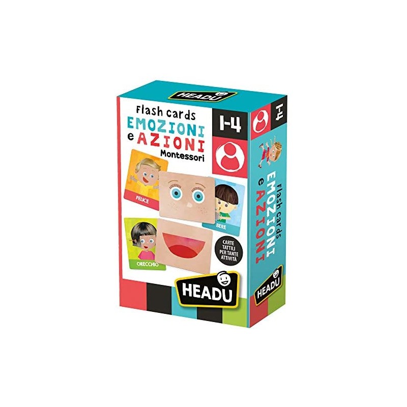 Headu - Flashcards Montessori Emozioni e Azioni, IT23103