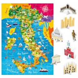 Headu- Italia da Scoprire Puzzle, Multicolore, IT23110