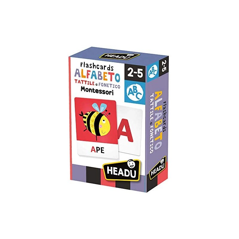 Headu - Flashcards Alfabeto Tattile e Fonetico, IT23752