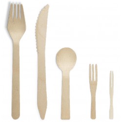 Forchetta legno – Jungle Green Addicted - Wooden Fork - Hot & Cold use - 50 pz - 16,5 cm, JL689160